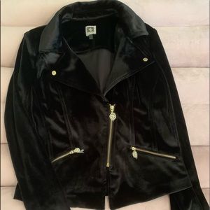 Velvet Jacket w Shoulder Pads DESIGNER BRAND NWOT